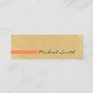 Cartão De Visita Mini Vintagem moderna minimalista de coral #2