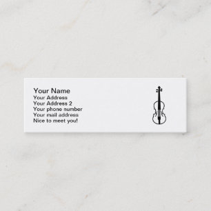Cartão De Visita Mini Violino do violino