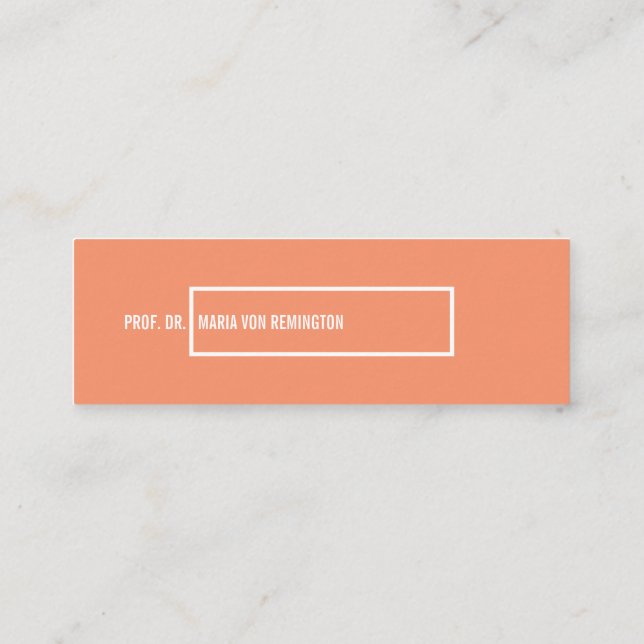 Cartão De Visita Mini Visitenkarten Klassisch (Verso)