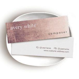 Cartão De Visita Mini Vista de Textura Mínima Criativa