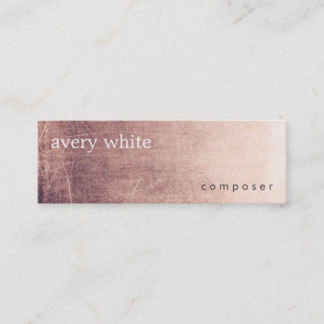 Cartão De Visita Mini Vista de Textura Mínima Criativa (Frente)