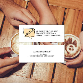 Cartão De Visita Mini Você é uma placa de chamada de diversão de sinal W