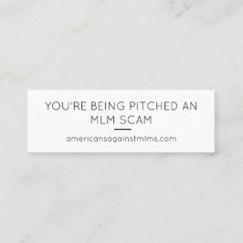 Cartão De Visita Mini Você está sendo enganado por um golpe de MLM.