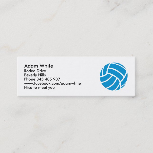 Cartão De Visita Mini Voleibol (Frente)