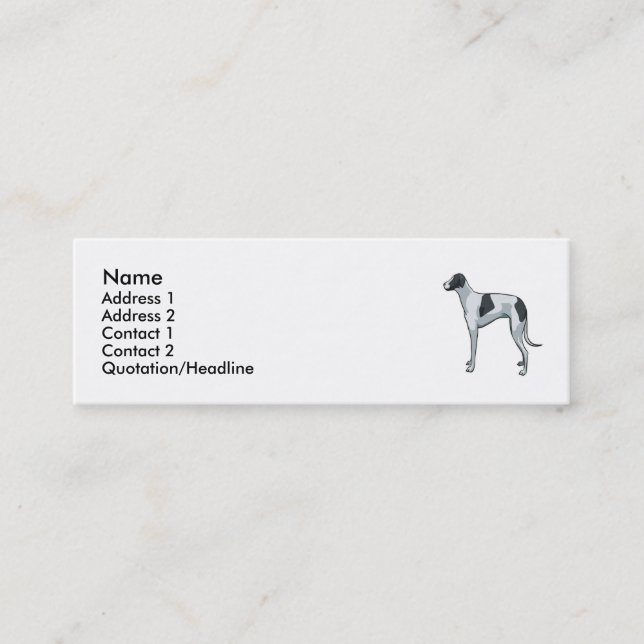 Cartão De Visita Mini Whippet (Frente)
