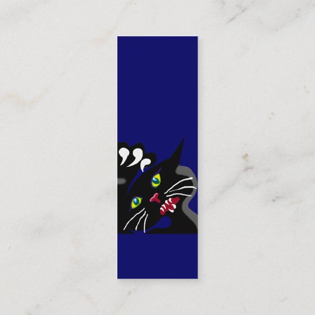 Cartão De Visita Mini Wild Ninja Cat (Verso)