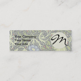 Cartão De Visita Mini William Morris Seaweed Flor Antiquado