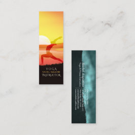 Cartão De Visita Mini Yoga Instrutor Sun Salutation Crescent Moon Pose