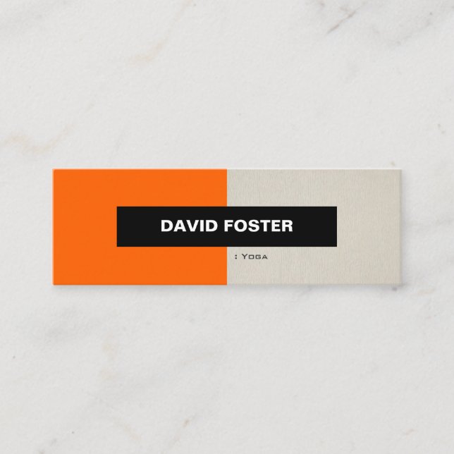 Cartão De Visita Mini Yoga - Simples Na moda Elegante (Frente)