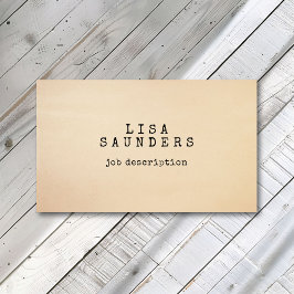 Cartão De Visita Minialista de Papel Antiquado de Tipo de Vintage