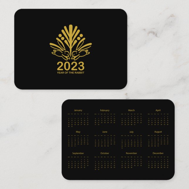 Cartão De Visita minicalendário 2023 (Frente/Verso)