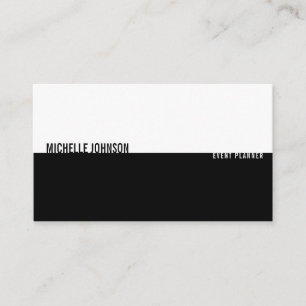 Cartão De Visita Mínima Luxury preto/branco