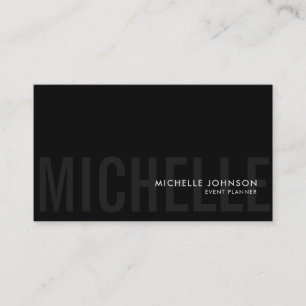 Cartão De Visita Mínima Luxury preto/branco
