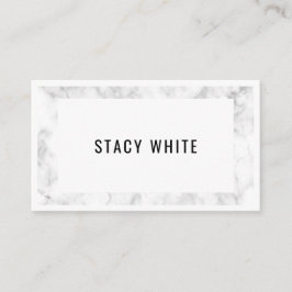 Cartão De Visita Mínima Tendência Moderna da Borda Marble