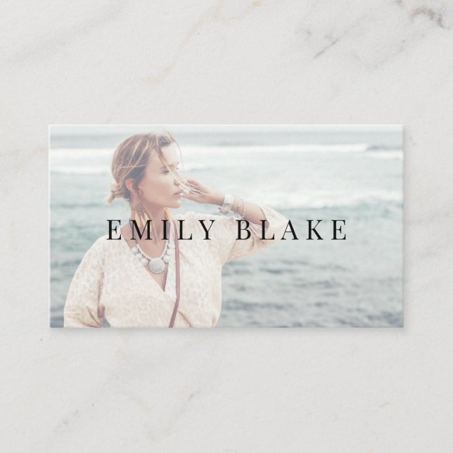 Cartão De Visita Minimal Classic Photo Business  (Frente)