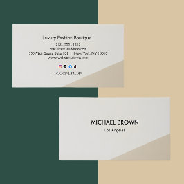 Cartão De Visita Minimal Fine Clothing Boutique Business Card 