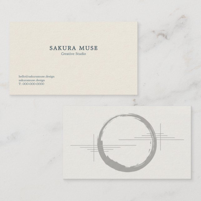 Cartão De Visita Minimal Japanese Business Card  (Frente/Verso)