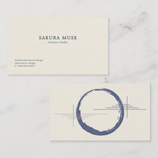 Cartão De Visita Minimal Japanese Business Card  (Frente/Verso)