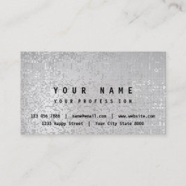 Cartão De Visita Minimalismo Cinzas Silver Finanças de Consultoria 