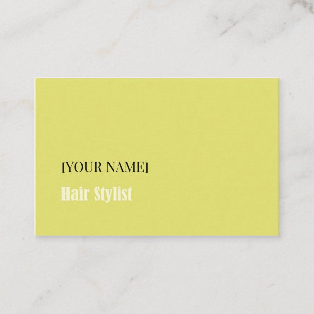 Cartão De Visita Minimalist Business Card for Hair Stylist (Frente)