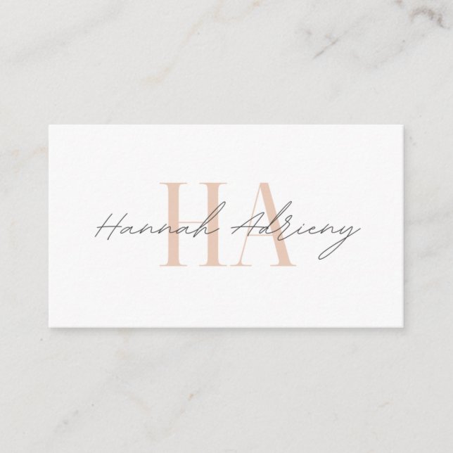 Cartão De Visita Minimalist business card for your business white (Frente)