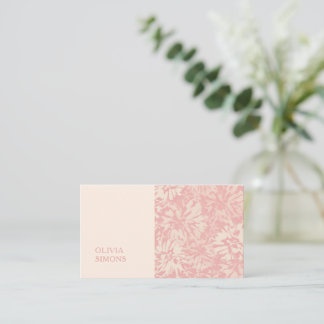 Cartão De Visita Minimalist Business Cards in boho floral style.