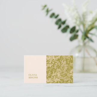 Cartão De Visita Minimalist Business Cards in boho floral style.