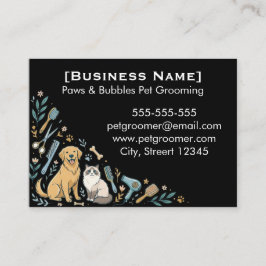 Cartão De Visita Minimalist Custom Pet Groomer Business Card