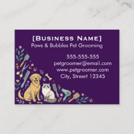 Cartão De Visita Minimalist Custom Pet Groomer Business Card