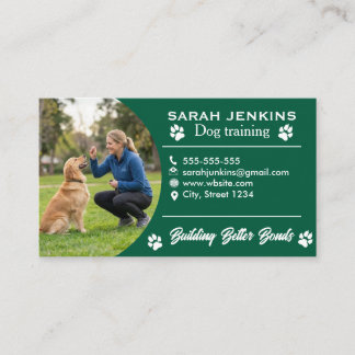 Cartão De Visita Minimalist Dog Trainer Business Card