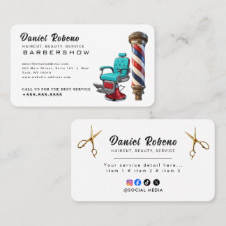 Cartão De Visita Minimalist Elegant Hair Stylist Business Card