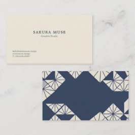 Cartão De Visita Minimalist Geometric Japanese Business Card 