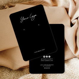 Cartão De Visita Minimalist Logo Earring Display Card