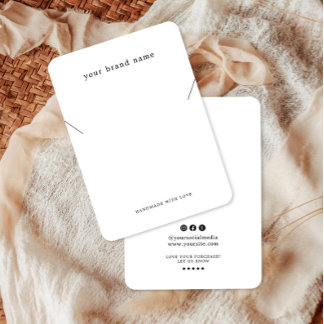 Cartão De Visita Minimalist Logo Necklace Display Card