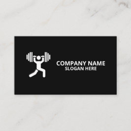 Cartão De Visita Minimalist Luxury Gym Trainer Coach Weight Fitness