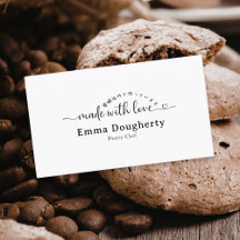 Minimalist Made with Love Typography Bakery