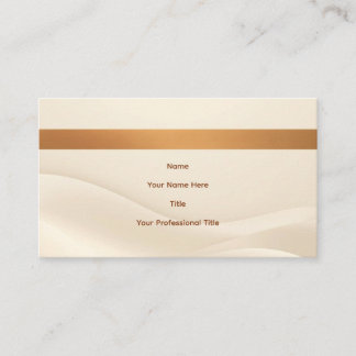 Cartão De Visita Minimalist Soft Beige & Tan Modern Business Card 