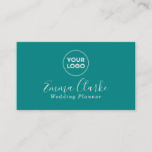 Minimalist Teal Green Scan Code Business Card