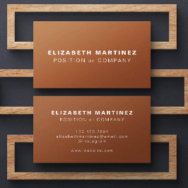 Cartão De Visita Minimalist Terracotta Modern Professional Custom