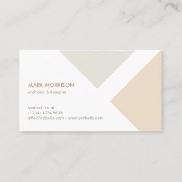 Cartão De Visita Minimalist white beige modern professional smart