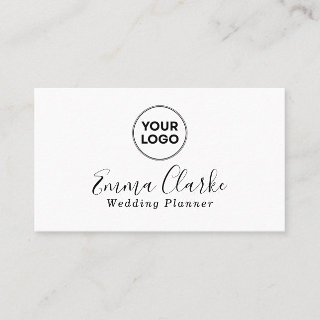 Cartão De Visita Minimalist White Black Scan Code Business Card (Frente)