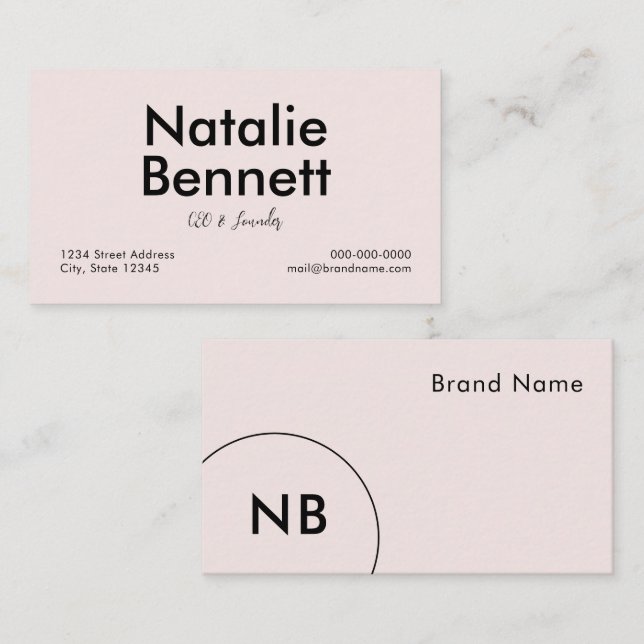 Cartão De Visita Minimalista (Frente/Verso)