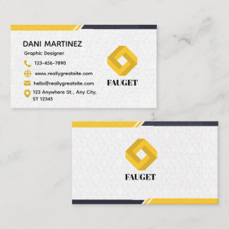 Cartão De Visita Minimalista amarelo