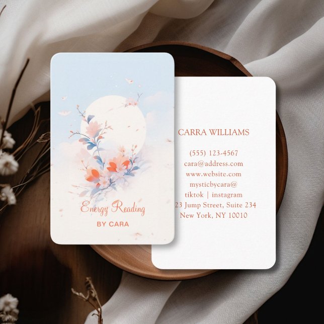 Cartão De Visita Minimalista, chinês tradicional (Minimalist, Traditional Chinese Business Card Watercolor.)