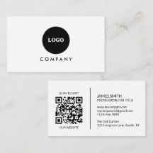 Cartão de Visita Minimalista | código QR