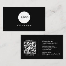 Cartão de Visita Minimalista | código QR