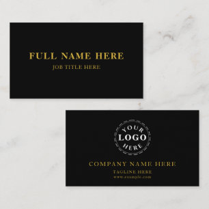 Cartão de visita minimalista com nome, título e lo