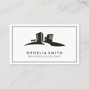 Cartão De Visita Minimalista de borda   Imóveis   Consultor