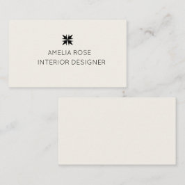 Cartão de Visita Minimalista de Designer de Interi