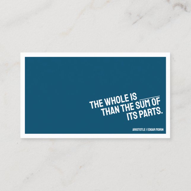 CARTÃO DE VISITA minimalista de FILOSOPHY (Verso)